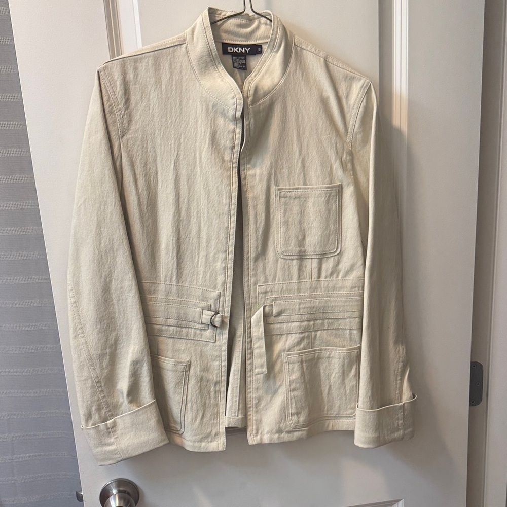 DKNY Beige Utility Jacket for Women